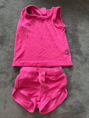 Kyte Baby Hot Pink Two-Piece Tank and Shorts Set 6-12 month